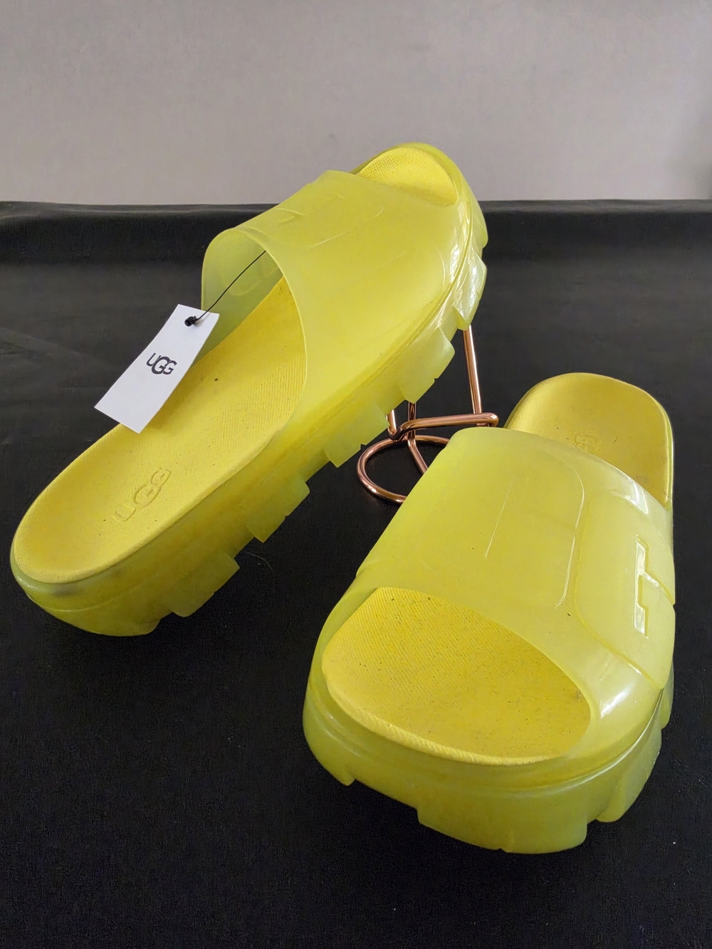 UGG Jelly Women’s Bright Yellow Platform Slide Sandals
